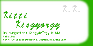 kitti kisgyorgy business card